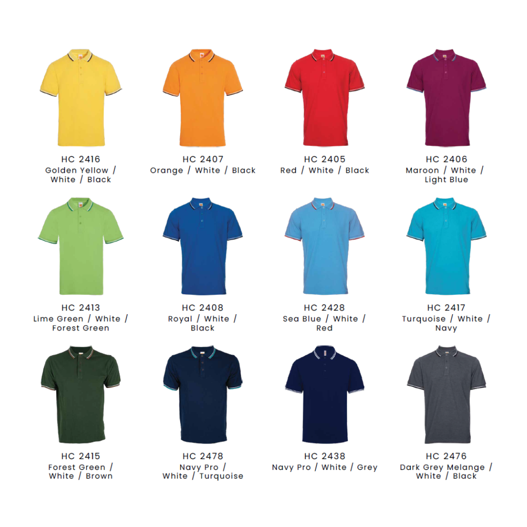 HC24 CVC Honeycomb Tipped Collar & Cuff Polo Shirt - Image 2