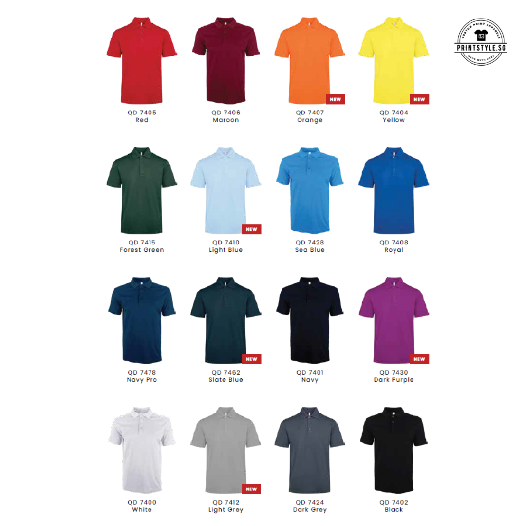 QD74 CVC Short Sleeve Polo Shirt - Image 2