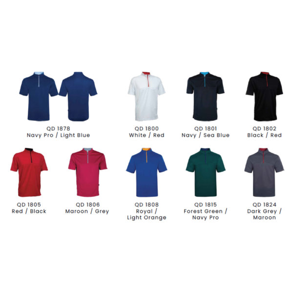 QD18 Half-Zip Microfibre Mock Neck Shirt | Custom Printing SG
